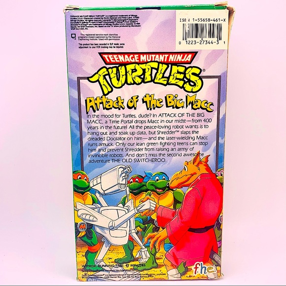 1989 Teenage Mutant Ninja Turtles Attack of the Big Macc VHS - 27344 - Picture 2 of 5